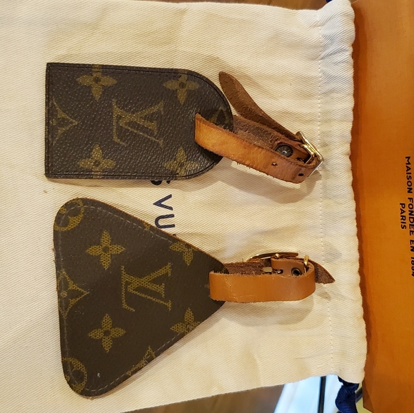 Set of Very Rare Louis Vuitton Vintage Luggage Tags - Picture 4 of 6